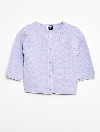 Gilet in maglia fantasia traforata