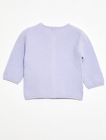 Gilet in maglia fantasia traforata