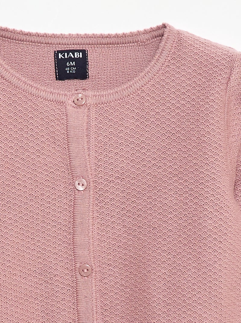 Snood In Maglia Tinta Unita - Bianco - Bambina - 6.00 - Foto 4