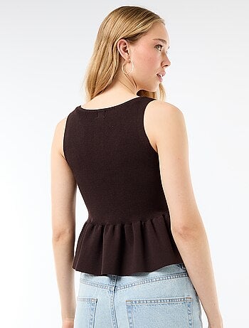 Gilet in maglia fine con apertura abbottonata