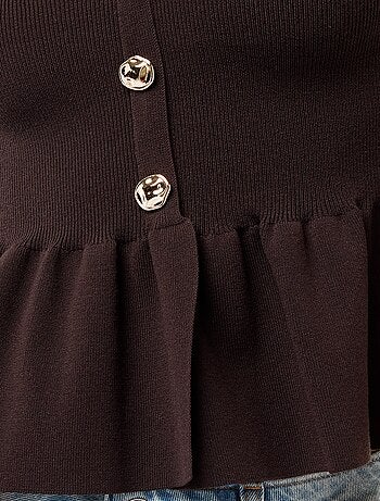 Gilet in maglia fine con apertura abbottonata