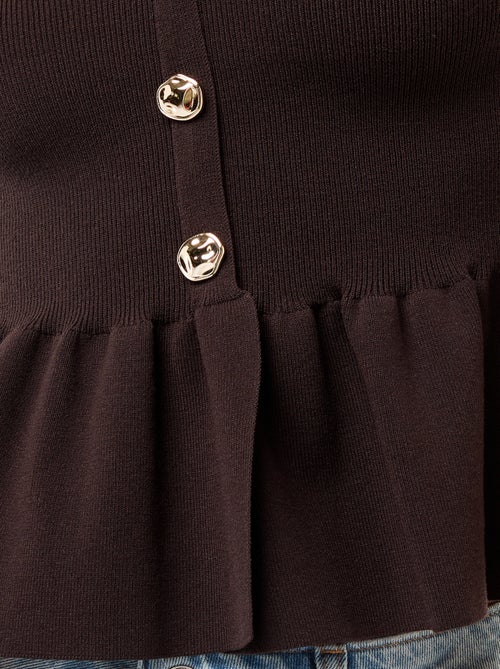 Gilet in maglia fine con apertura abbottonata - Kiabi