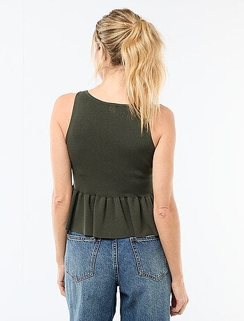 Gilet in maglia fine con apertura abbottonata