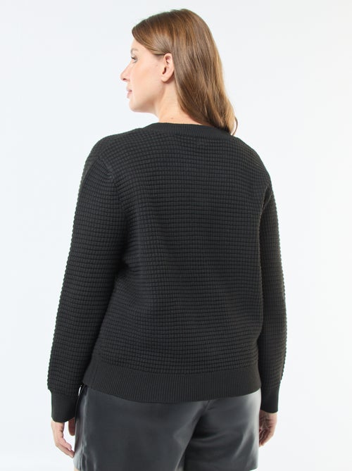 Gilet in maglia goffrata con bottoni dorati - Kiabi