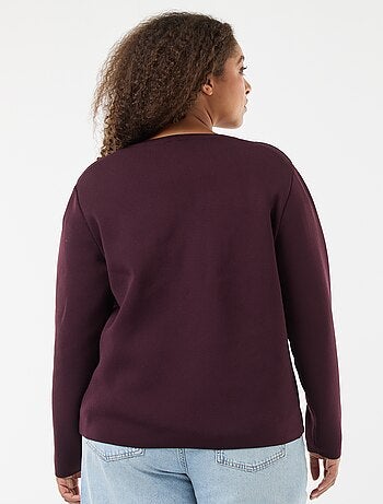 Gilet in maglia goffrata con bottoni rétro