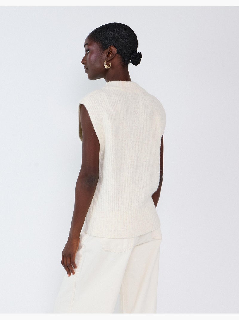 Gilet in maglia, mo fashion Beige - Kiabi