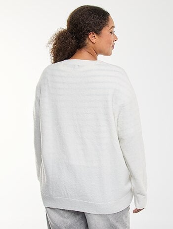 Gilet in maglia mouliné con bottoni rétro