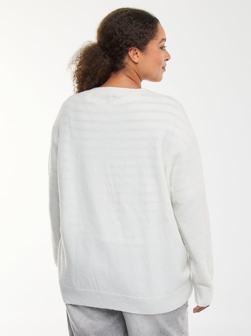 Gilet in maglia mouliné con bottoni rétro - Kiabi