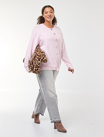 Gilet in maglia mouliné con bottoni rétro