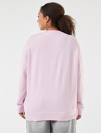 Gilet in maglia mouliné con bottoni rétro