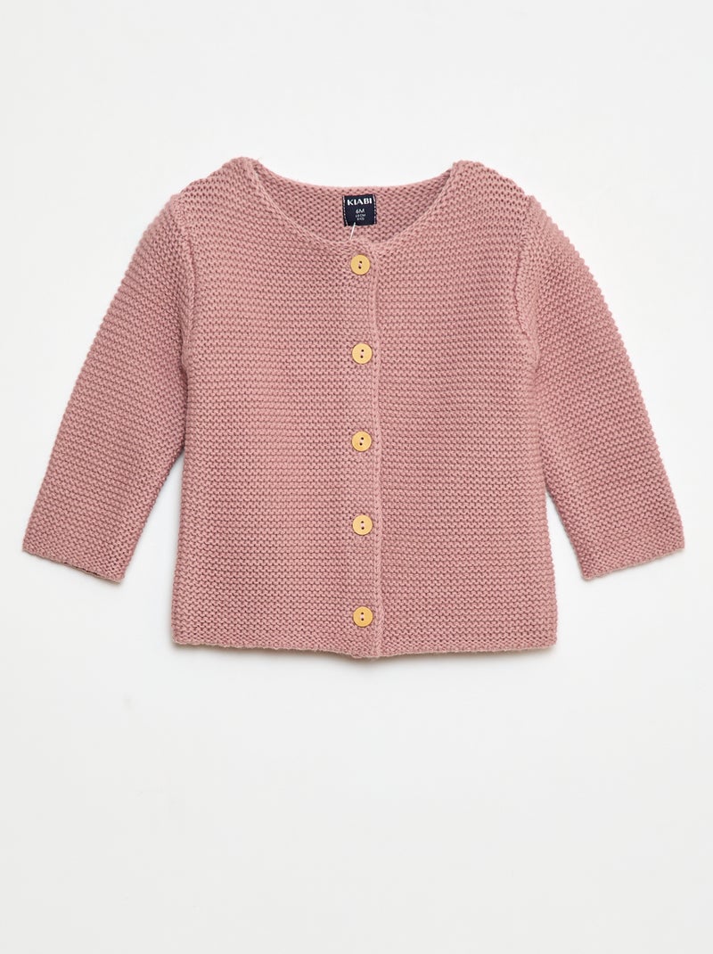 Gilet in maglia operata Rosa - Kiabi