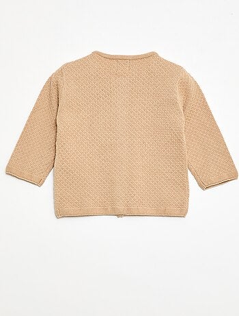 Gilet in maglia operata tinta unita