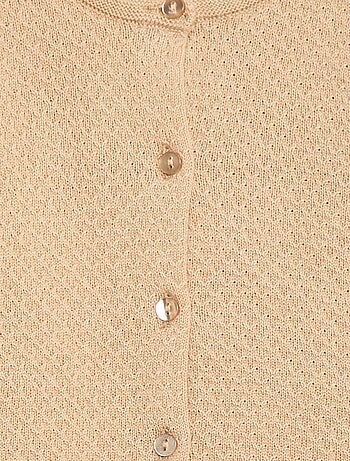 Gilet in maglia operata tinta unita