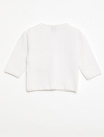 Gilet in maglia operata tinta unita