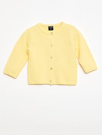 Gilet in maglia operata tinta unita