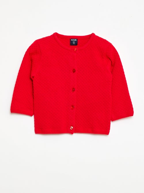 Gilet in maglia operata tinta unita - Kiabi
