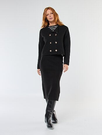 Gilet in maglia ottoman a doppio petto
