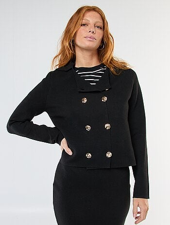 Gilet in maglia ottoman a doppio petto