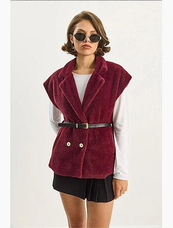Gilet in maglia plush lucci