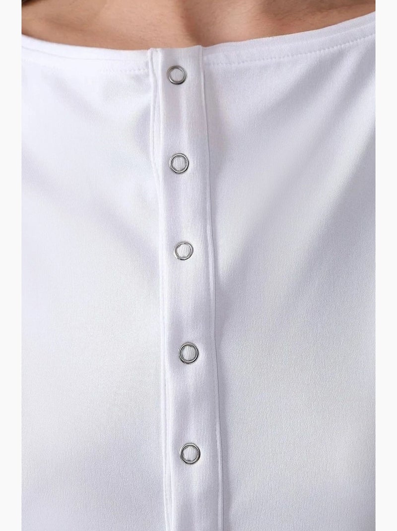 Gilet in maglia slim fit con girocollo hiccup Bianco - Kiabi