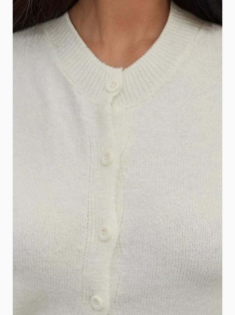Gilet in maglia soft touch con girocollo hiccup Avorio - Kiabi