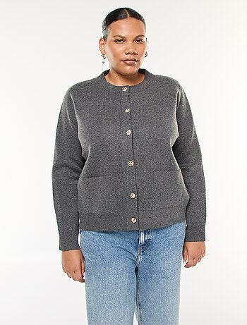 Gilet in maglia spessa con bottoni originali