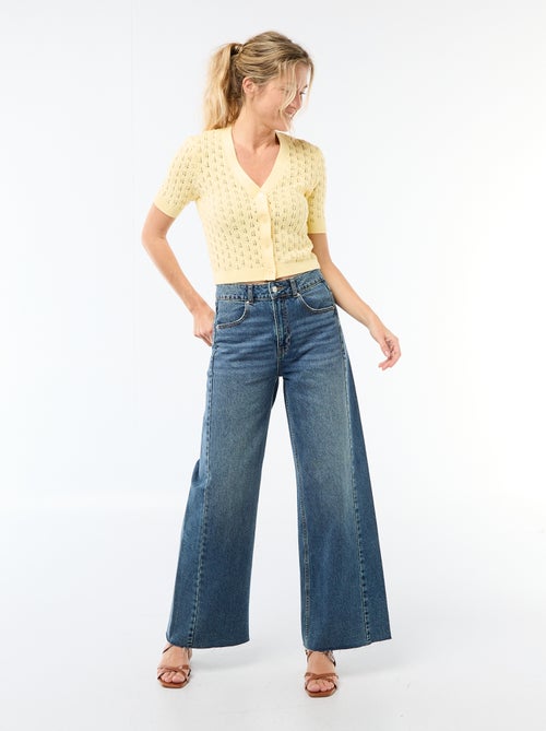 Gilet in maglia traforata a maniche corte - Kiabi