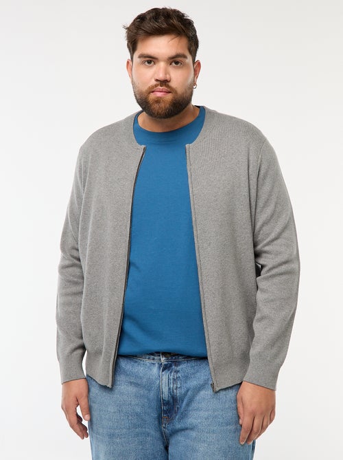 Gilet in maglia tricot con apertura a zip - Kiabi