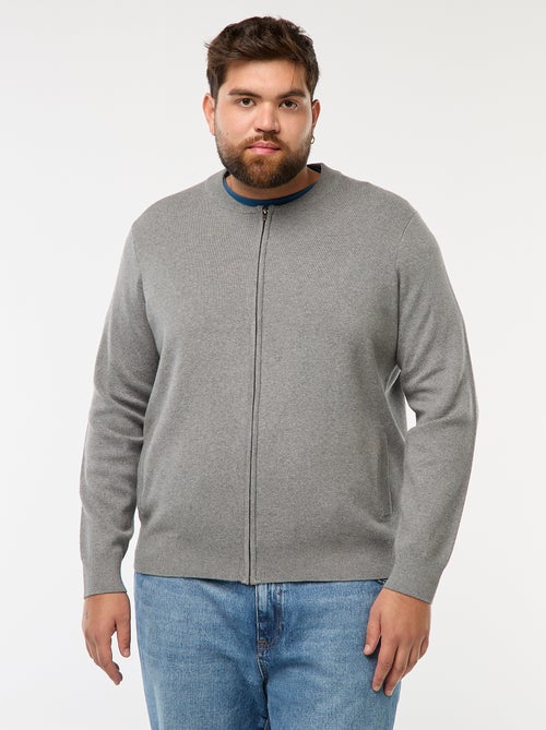 Gilet in maglia tricot con apertura a zip - Kiabi