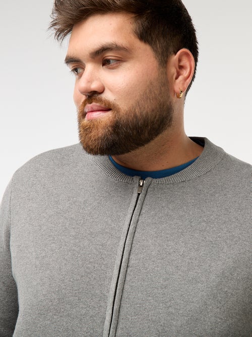 Gilet in maglia tricot con apertura a zip - Kiabi