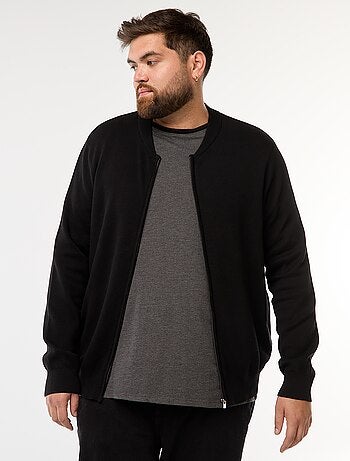 Gilet in maglia tricot con apertura a zip