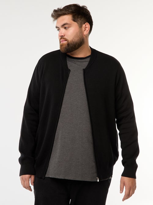 Gilet in maglia tricot con apertura a zip - Kiabi