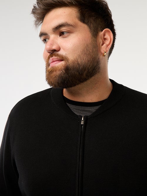 Gilet in maglia tricot con apertura a zip - Kiabi