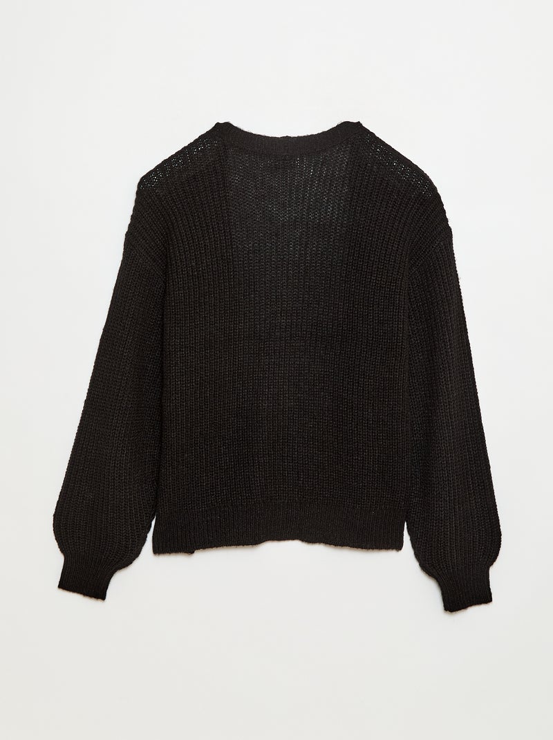 Gilet in maglia tricot 'JDY' Nero - Kiabi