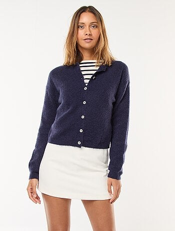 Gilet in mohair e misto lana