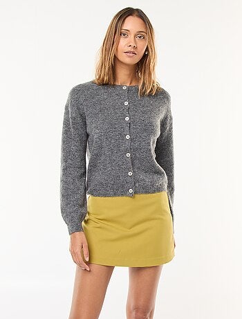 Gilet in mohair e misto lana