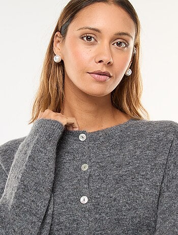 Gilet in mohair e misto lana
