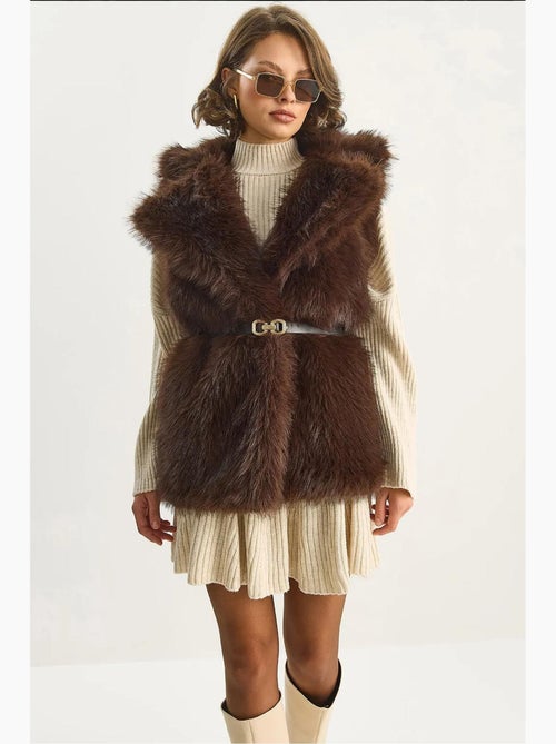Gilet in pelliccia sintetica lucci - Kiabi Gilet in pelliccia sintetica lucci - Kiabi
