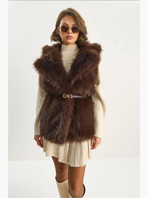 Gilet in pelliccia sintetica lucci - Kiabi Gilet in pelliccia sintetica lucci - Kiabi