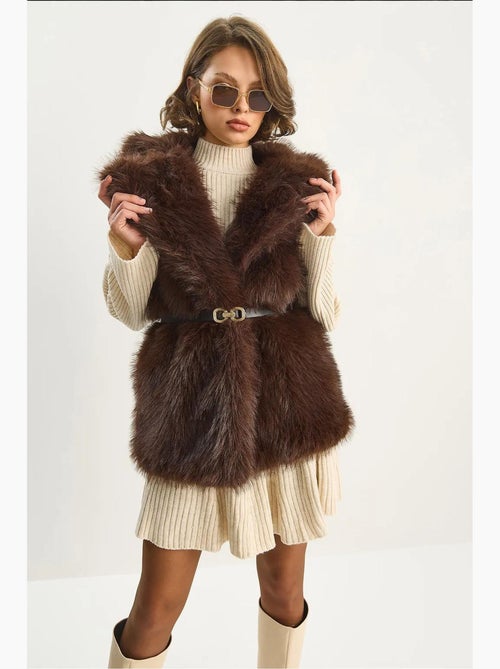 Gilet in pelliccia sintetica lucci - Kiabi Gilet in pelliccia sintetica lucci - Kiabi
