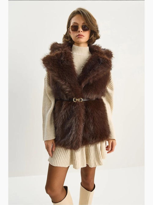 Gilet in pelliccia sintetica lucci - Kiabi Gilet in pelliccia sintetica lucci - Kiabi