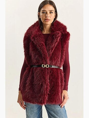 Gilet in pelliccia sintetica lucci