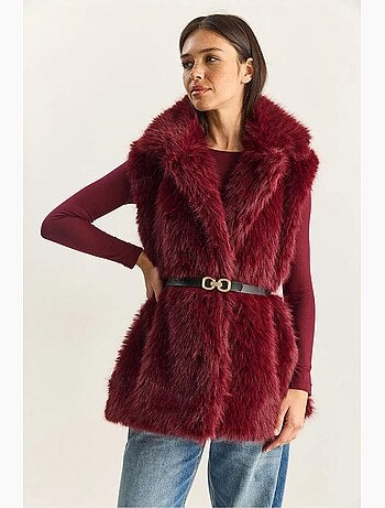 Gilet in pelliccia sintetica lucci