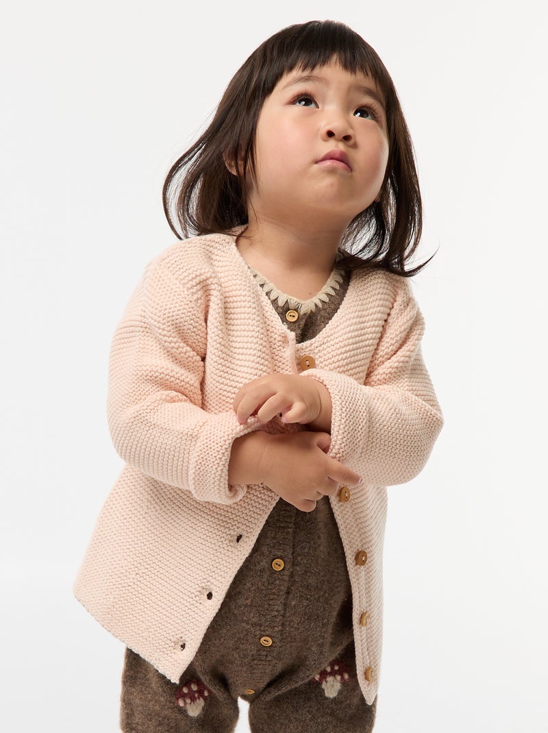 Gilet in punto spugna Rosa - Kiabi