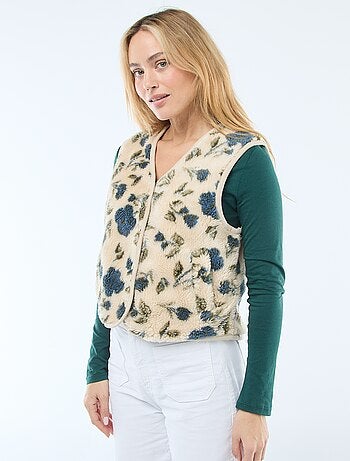 Gilet in sherpa senza maniche