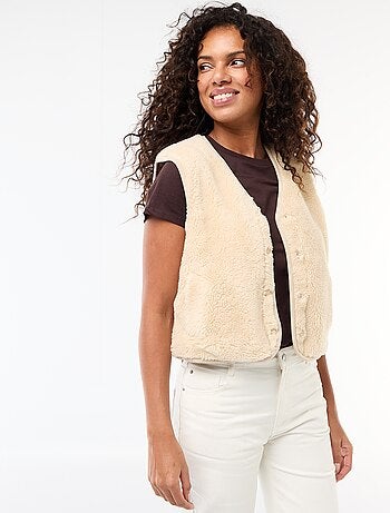 Gilet in sherpa senza maniche
