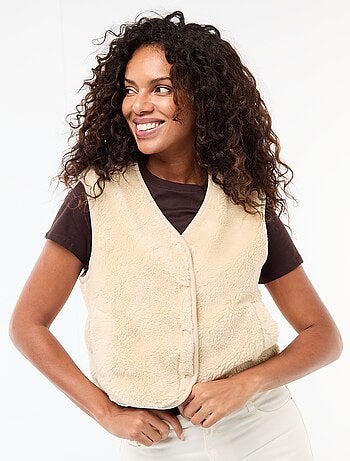 Gilet in sherpa senza maniche