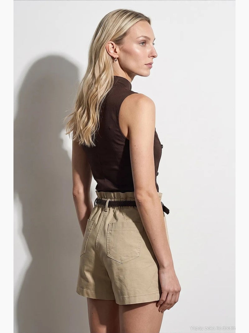 Gilet in tencel dilvin Marrone - Kiabi