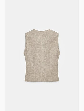 Gilet in tessuto aderente con chiusura frontale a bottoni dilvin