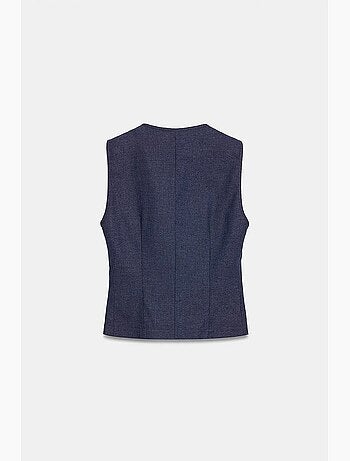 Gilet in tessuto aderente con chiusura frontale a bottoni dilvin